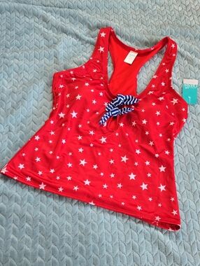 Outdoor Oasis American Flag Style Tankini Top
